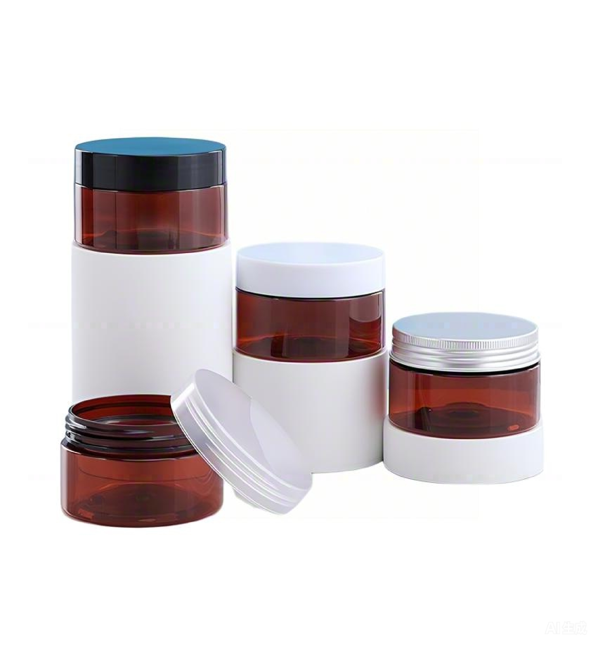 100ml PP+PET Cream Jar (Amber)
