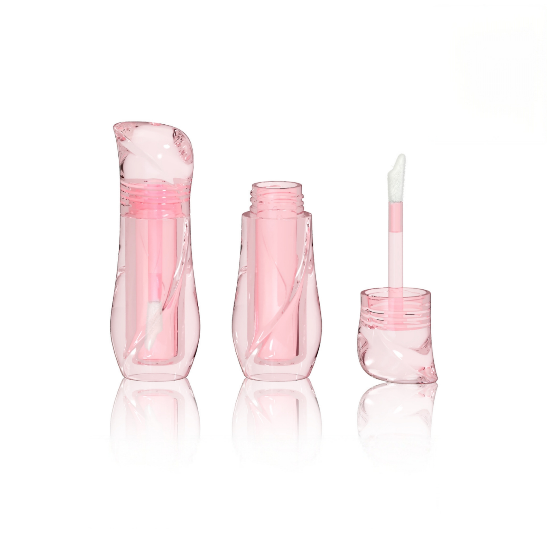 Lip Gloss Tube with Spiral Texture