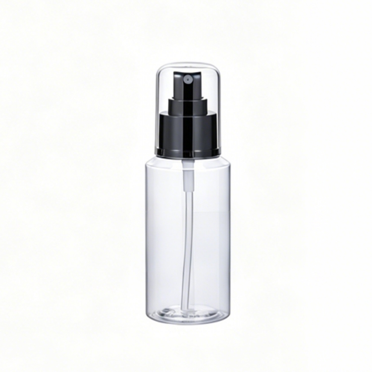 100ml Clear PET Slanted Shoulder Bottle with Pump
