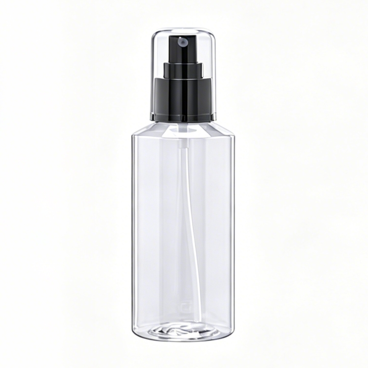200ml Clear PET Slanted Shoulder Bottle with Pump