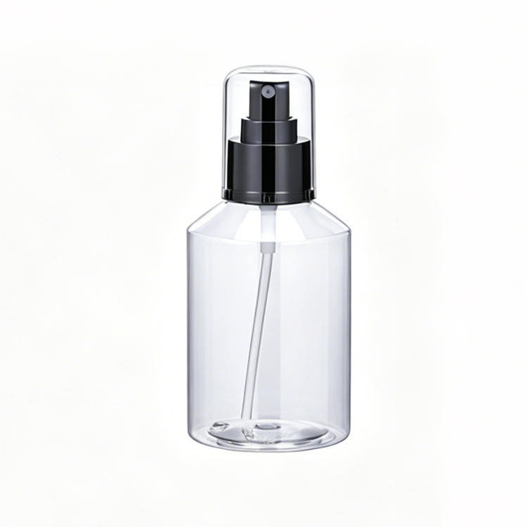 200ml Clear PET Slanted Shoulder Bottle with Pump (Wide)