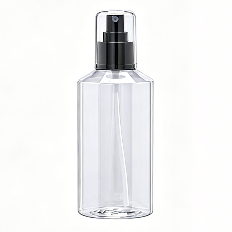 300ml Clear PET Slanted Shoulder Bottle with Pump
