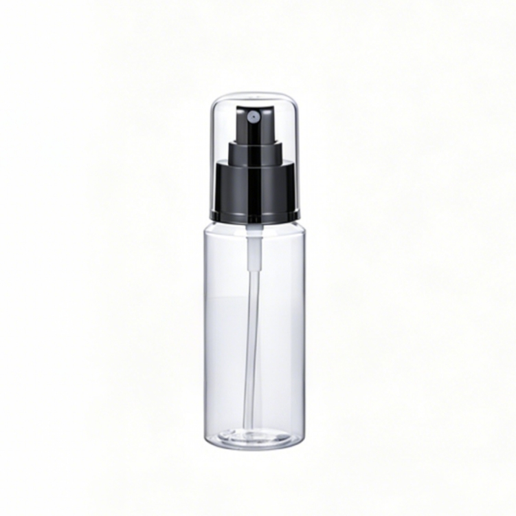 75ml Clear PET Slanted Shoulder Bottle with Pump